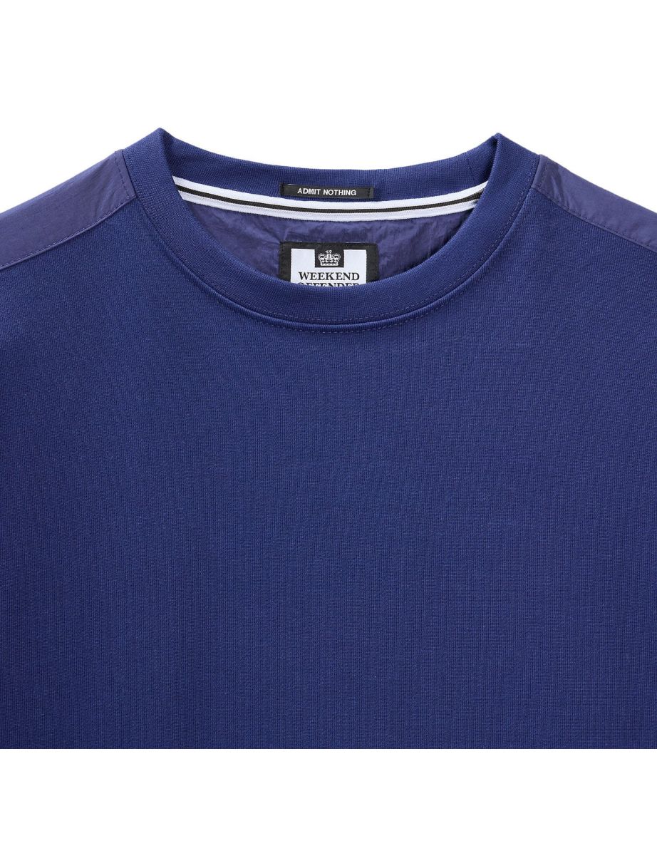Men's Weekend Offender F Bomb Crewneck Sweatshirt in Blue - 5
