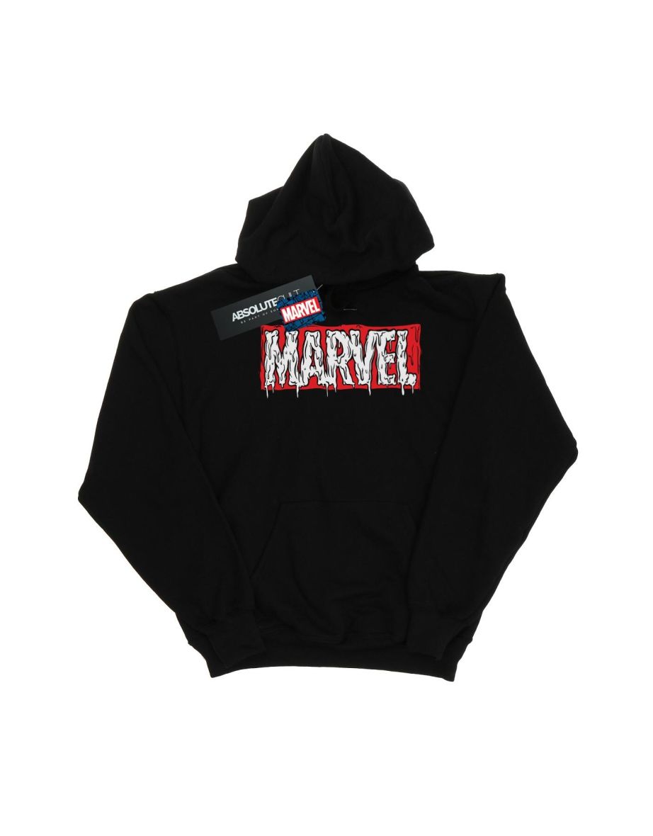 Marvel Girls Drip Logo Hoodie - Black - 1