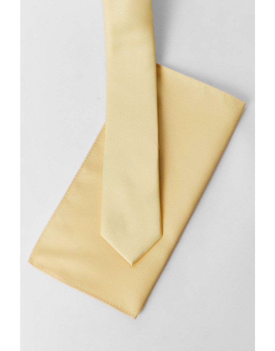 Lemon Tie And Pocket Square