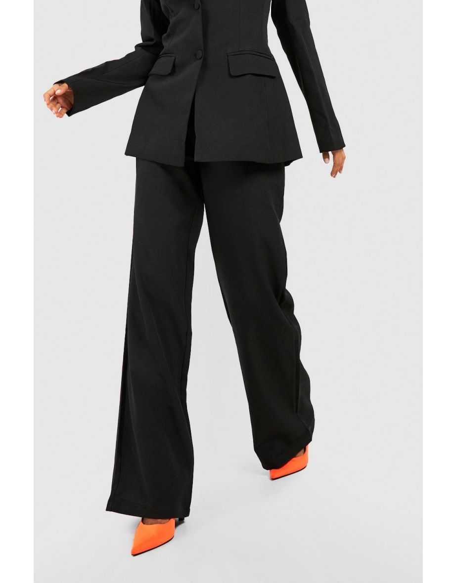Wide Leg Tailored Trousers - black - 3