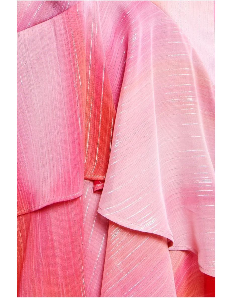 Goddiva Maternity Halter Neck Chiffon Tie Midaxi Dress - Blush - 3