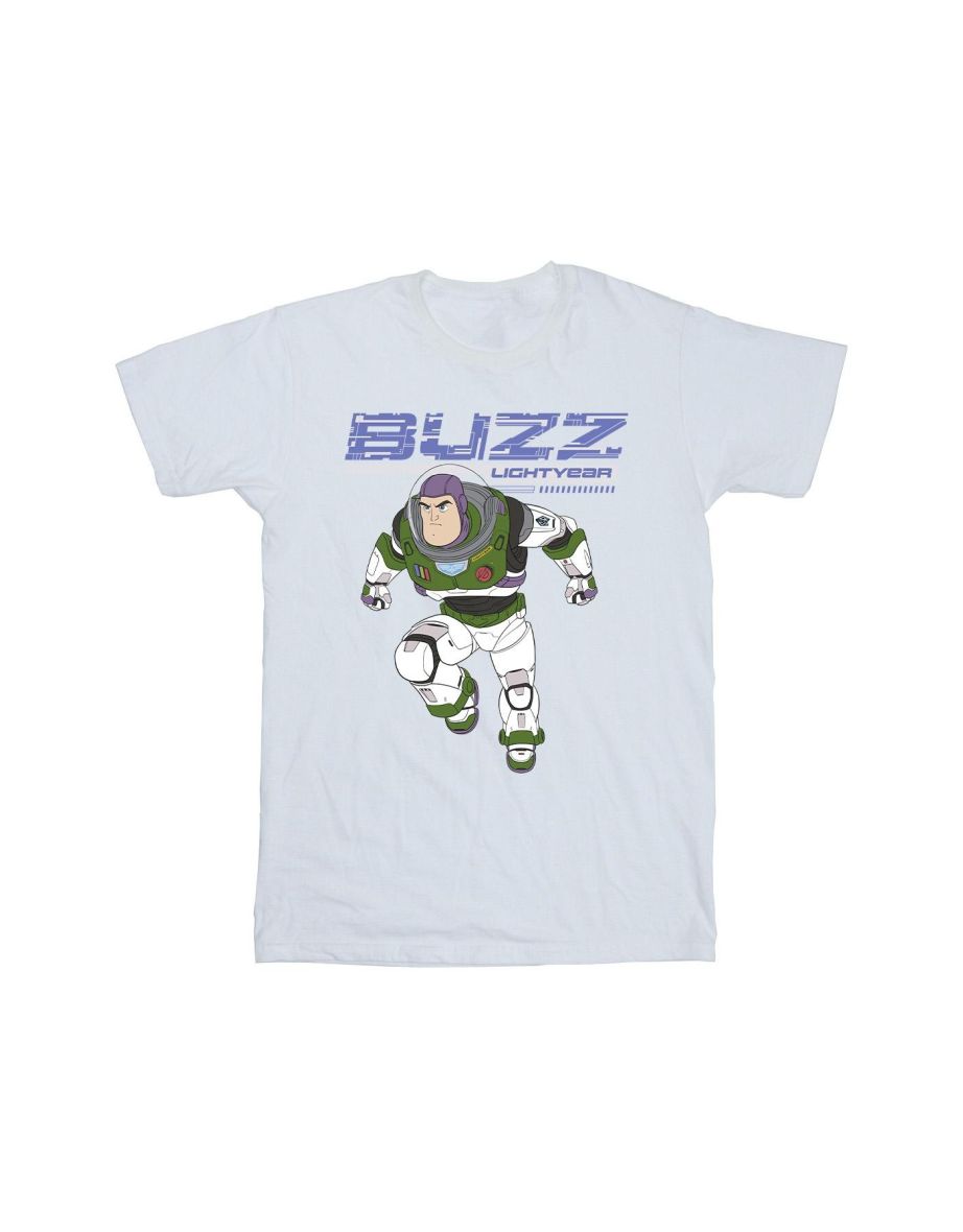 Disney Girls Lightyear Buzz Jump To Action Cotton T-Shirt - White - 1