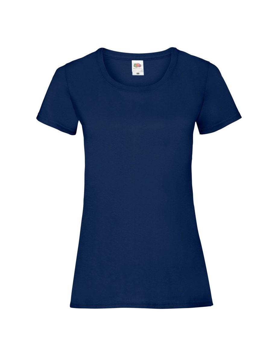 Fruit Of The Loom Ladies/Womens Lady-Fit Valueweight Short Sleeve T-Shirt (Pack Of 5) - Navy