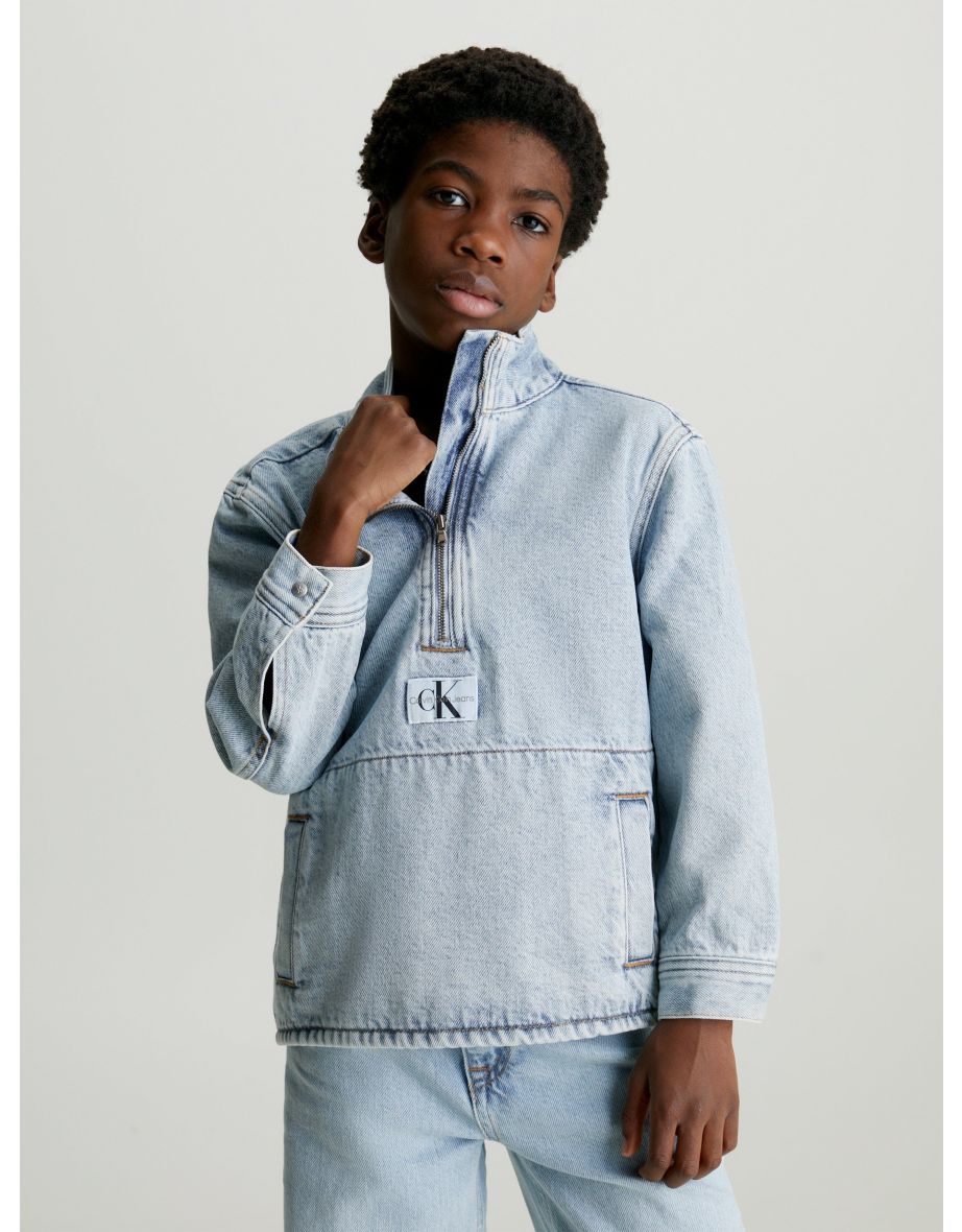 Calvin Klein Boys Denim Anorak in Blue