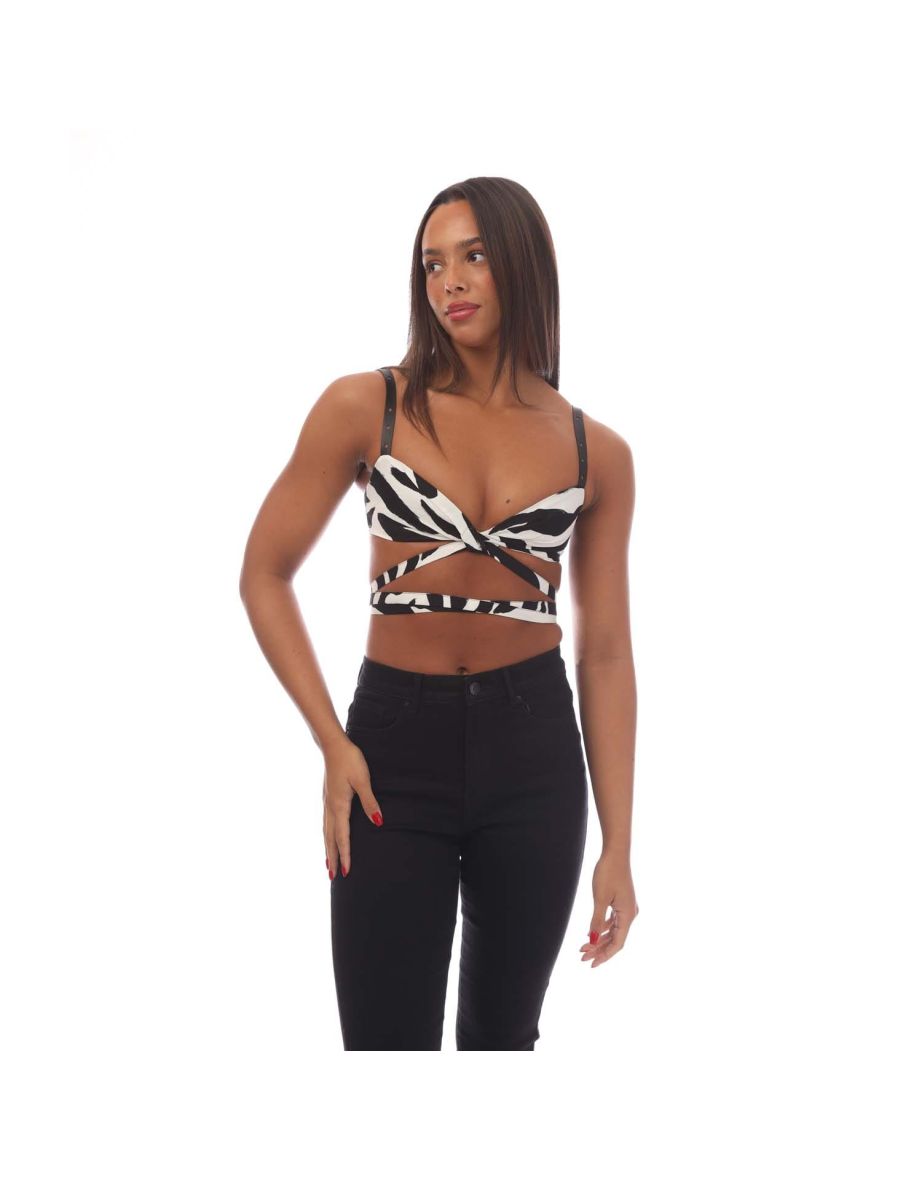 Women's Off White Zebra VI Twisted Lace Up Top in White