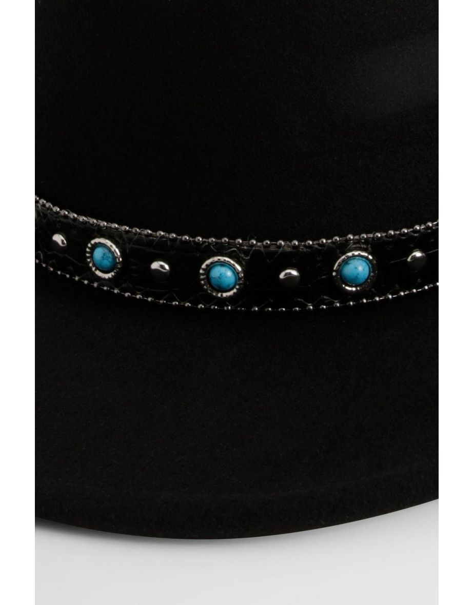 Gem Stone Western Cowboy Hat - black - 2