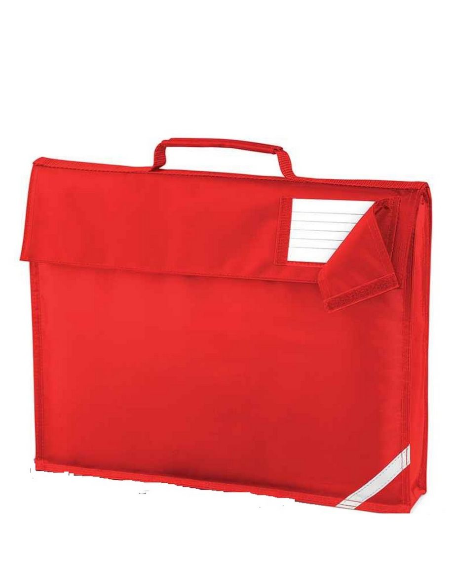 Quadra Childrens/Kids Reflective Book Bag - Bright Red
