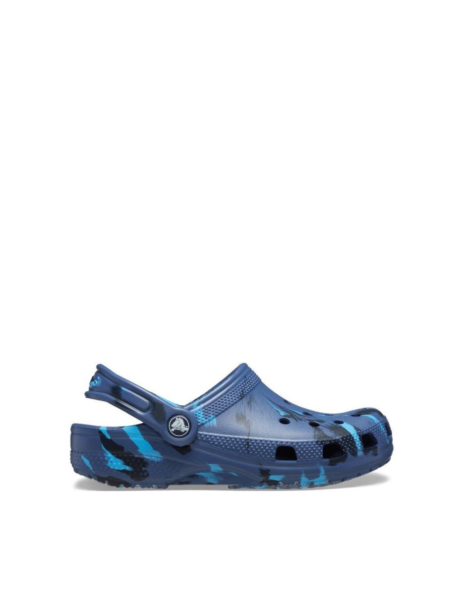 Classic Marbled Clog Kids Navy