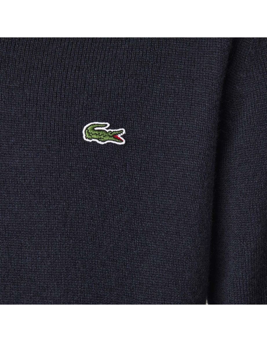 Men's Lacoste V-Neck Wool Sweater in Blue - 5