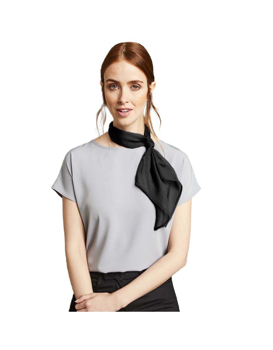Premier Ladies/Womens Work Chiffon Formal Scarf - Black