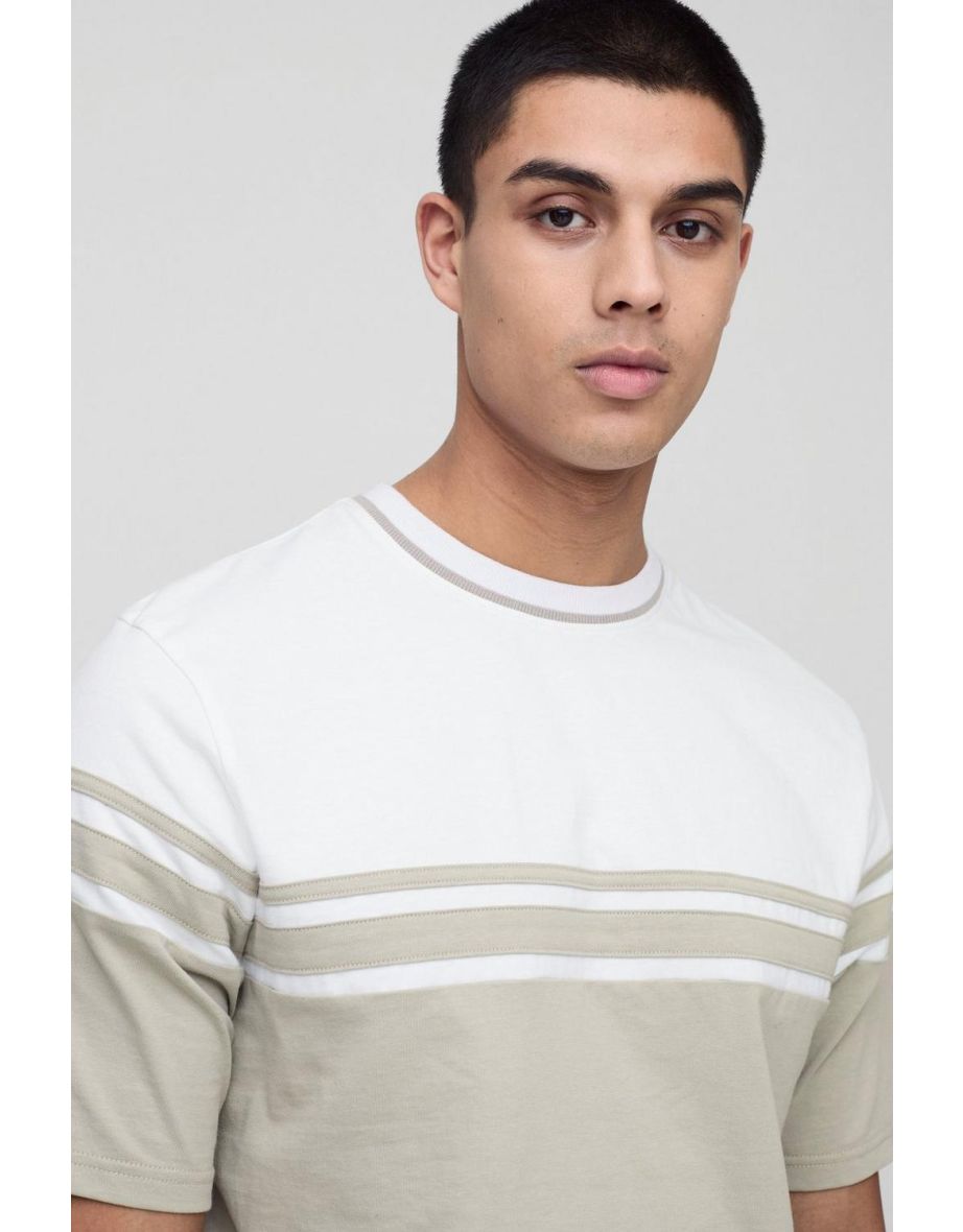 Tall Colour Block T-Shirt - stone - 2