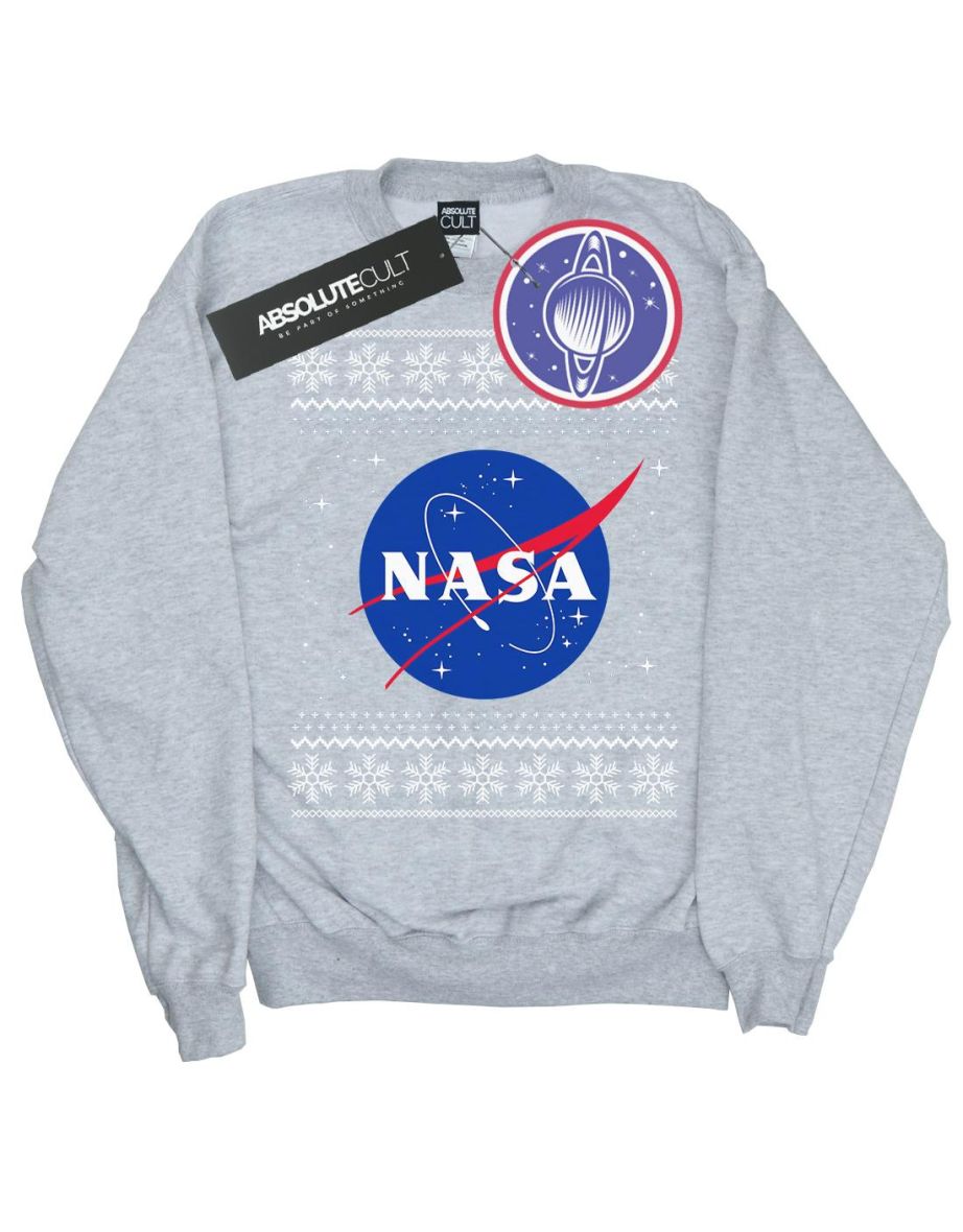 NASA Boys Classic Fair Isle Sweatshirt - Sports Grey - 1