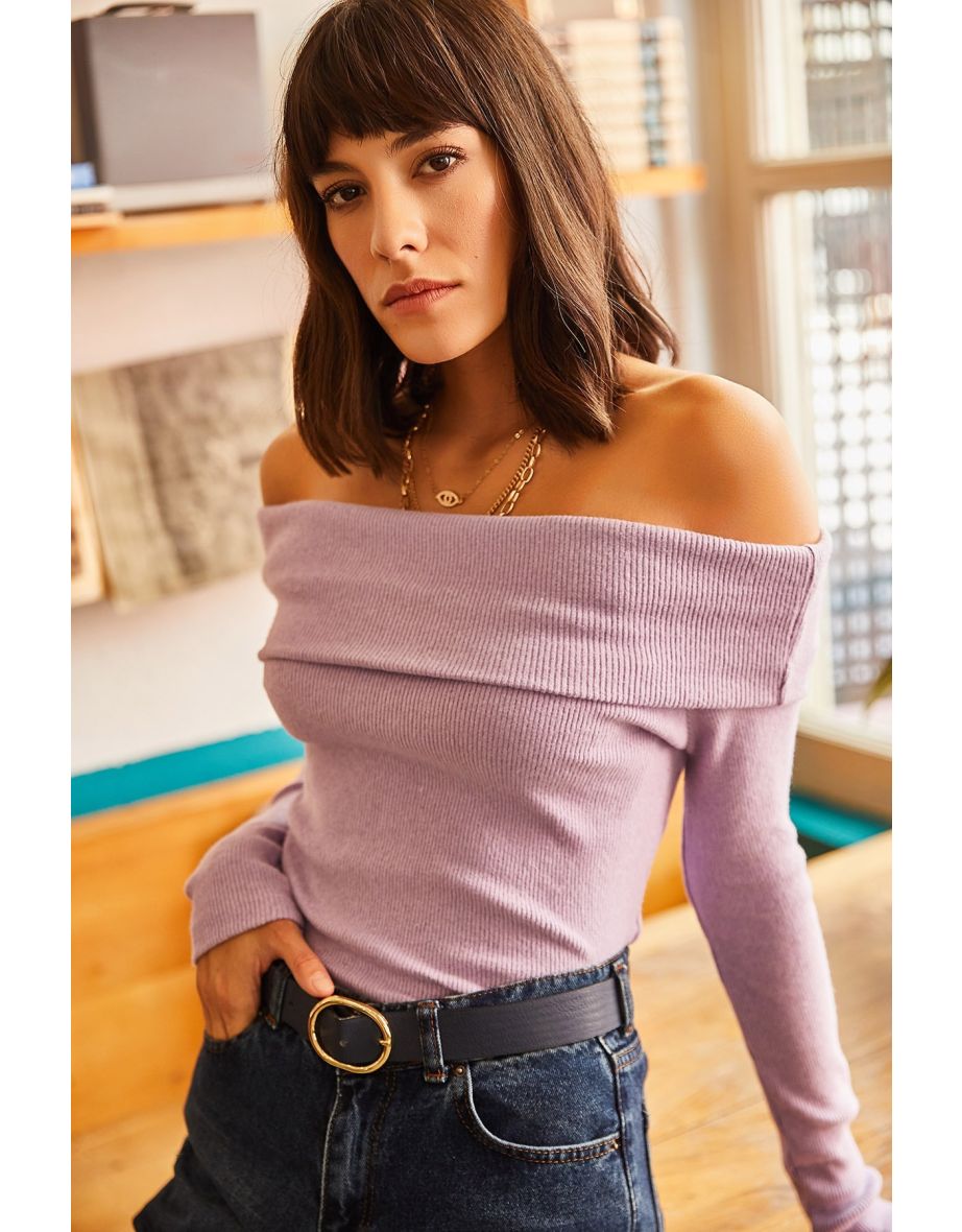Sweater - Purple - Fitted - 5