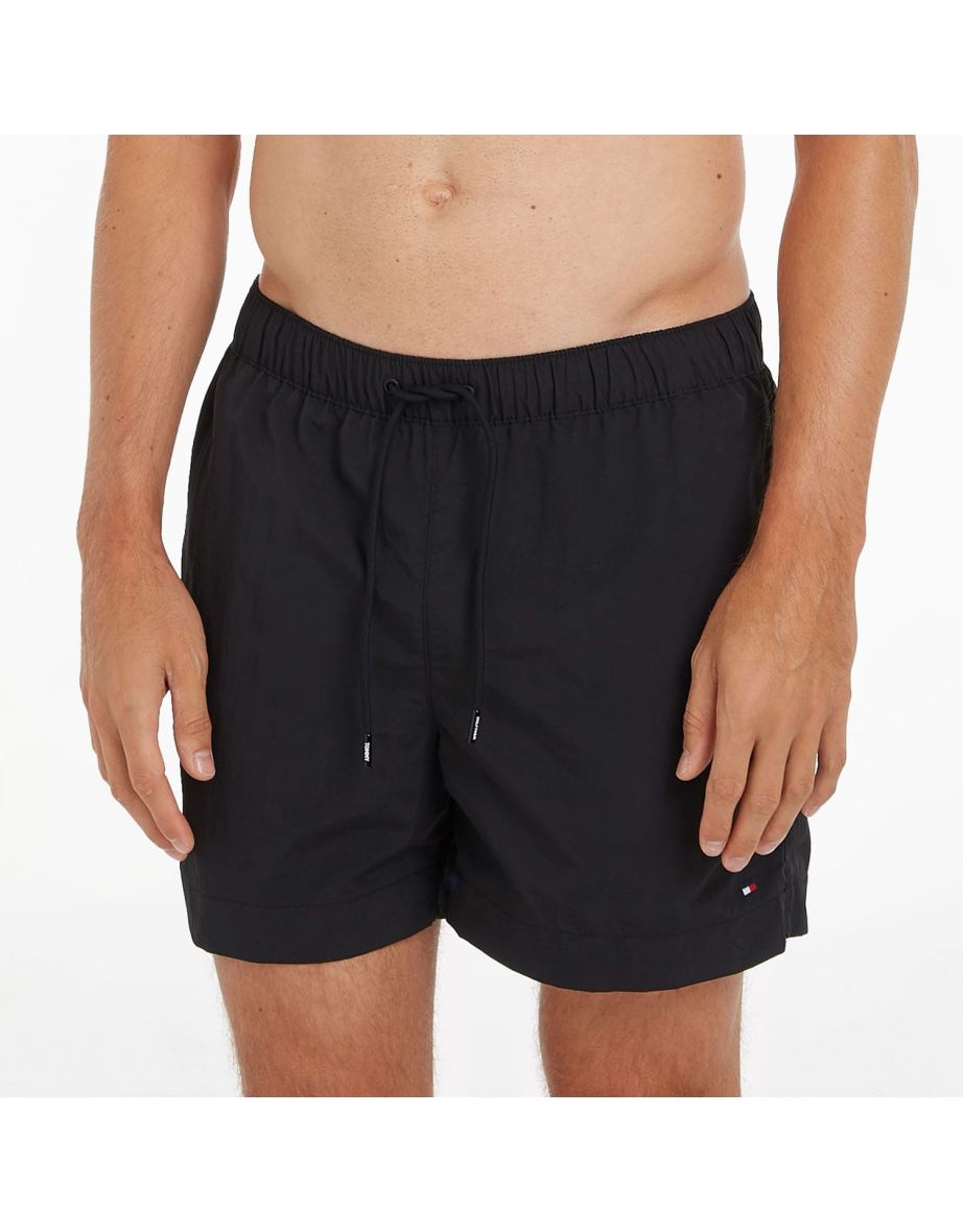Men's Tommy Hilfiger Essential Logo Swim Shorts in Black