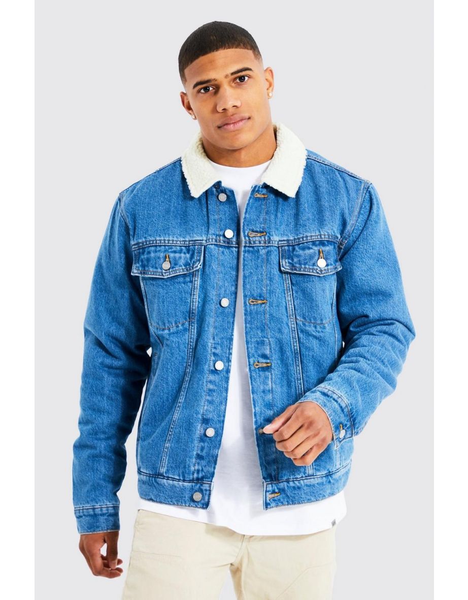 Fully borg clearance lined denim jacket