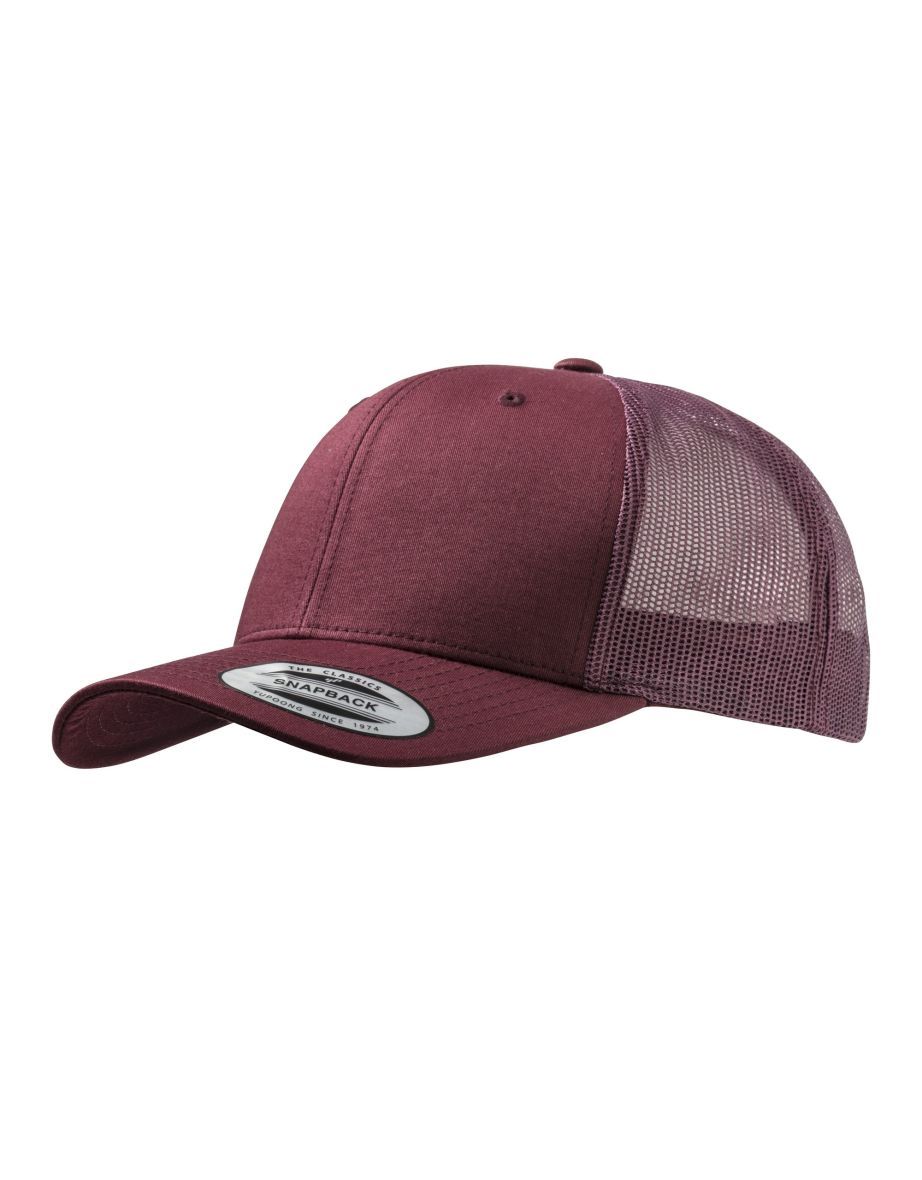 Yupoong Flexfit Retro Snapback Trucker Cap - Maroon