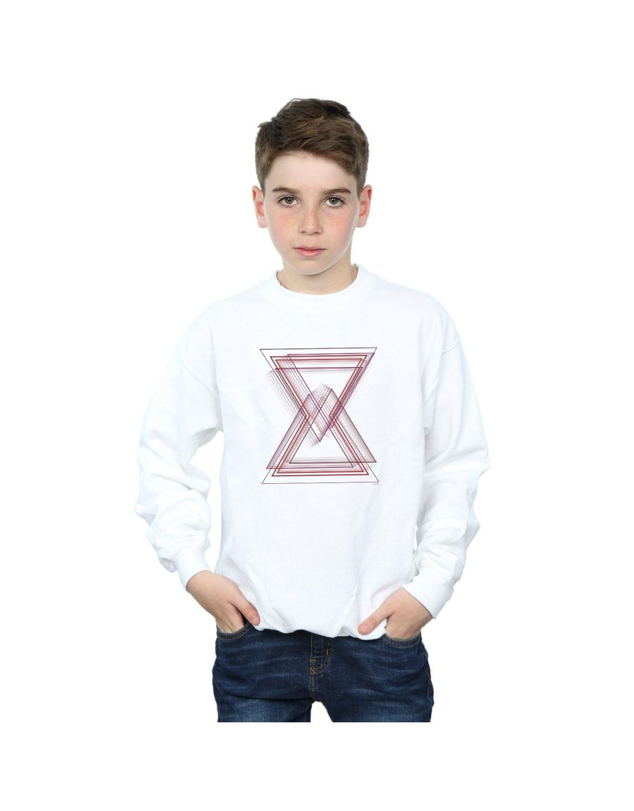 Marvel Boys Avengers Infinity War Black Widow Lines Sweatshirt - White