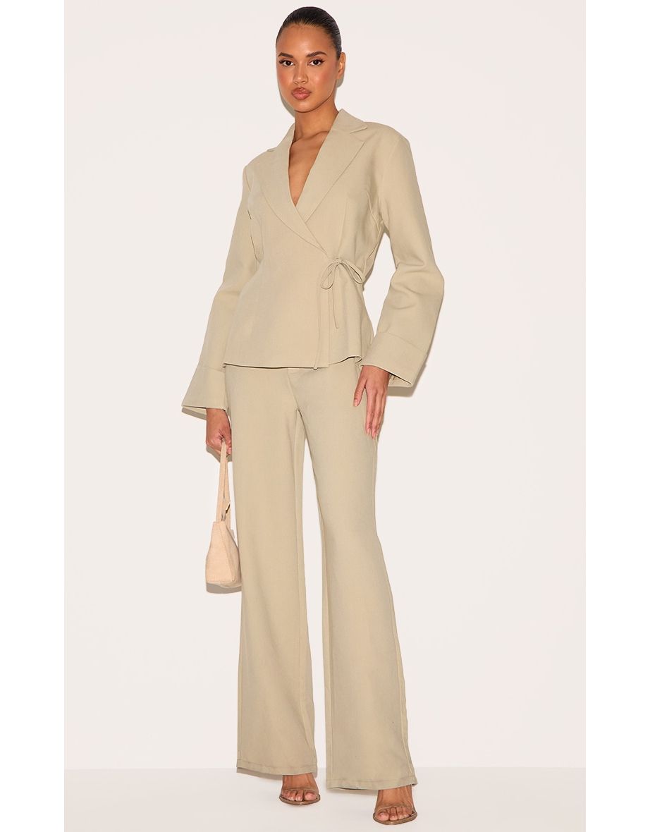 Clay Premium Woven Tie Side Blazer Jumpsuit