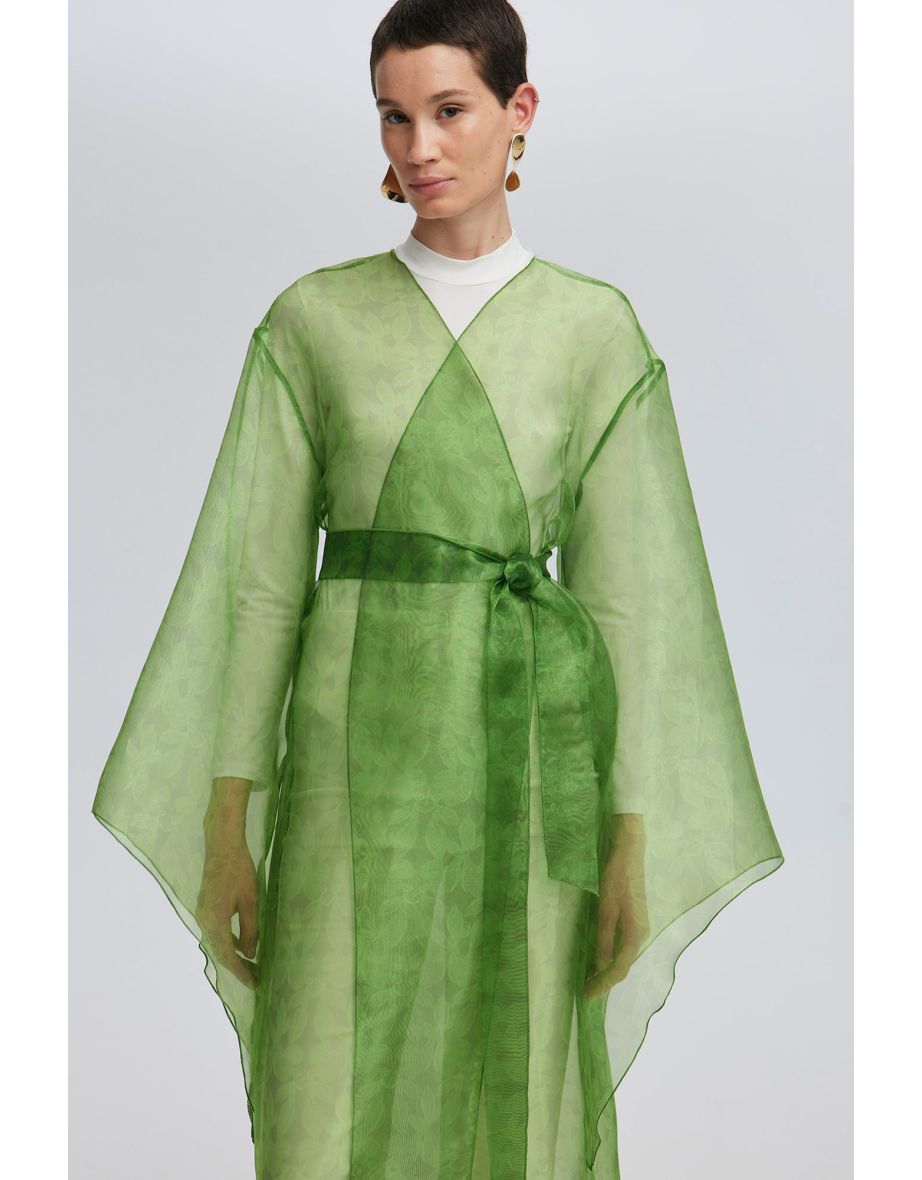 JACQUARD ORGANZA KIMONO - 2