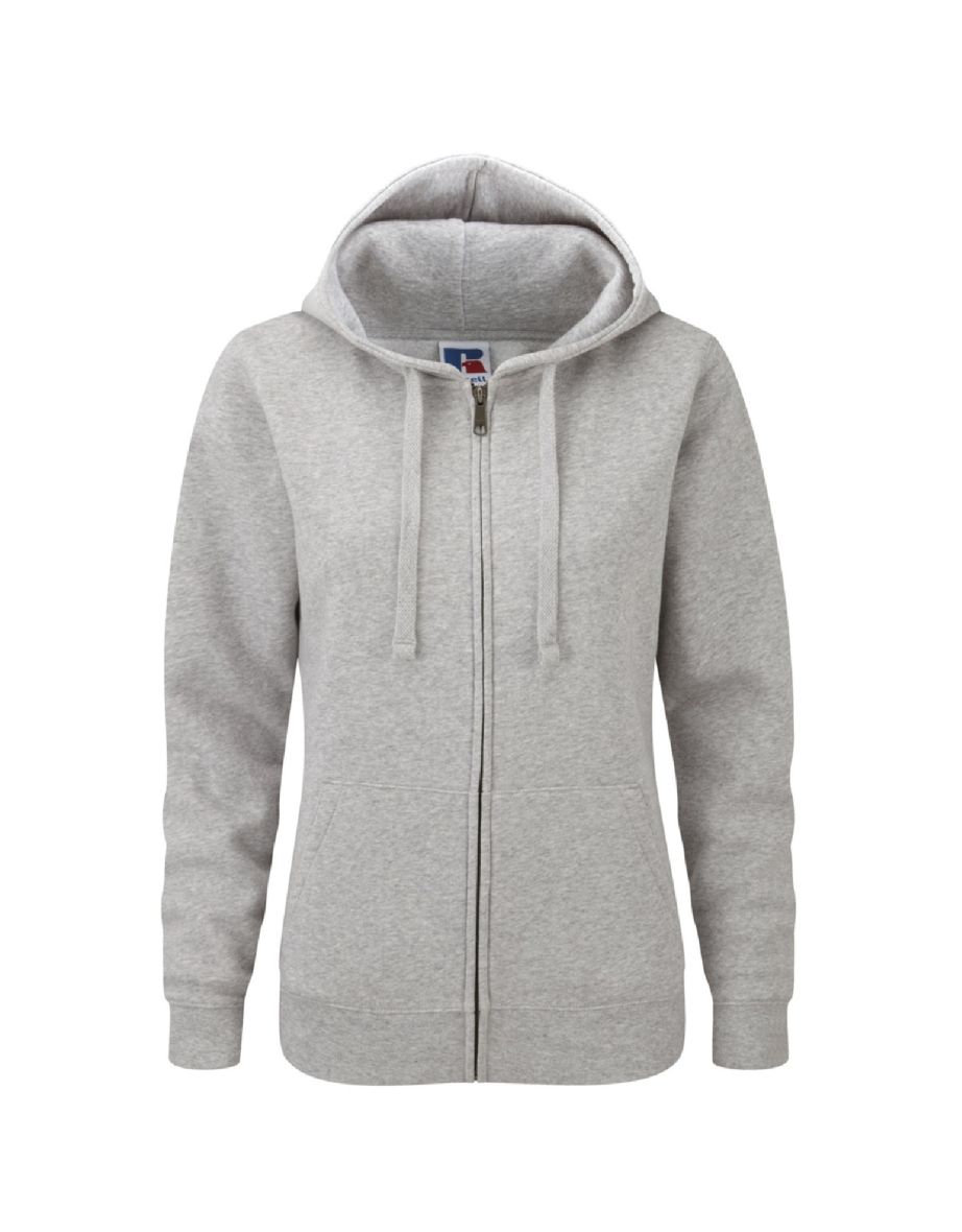 Russell Ladies Premium Authentic Zipped Hoodie (3-Layer Fabric) - Light Oxford