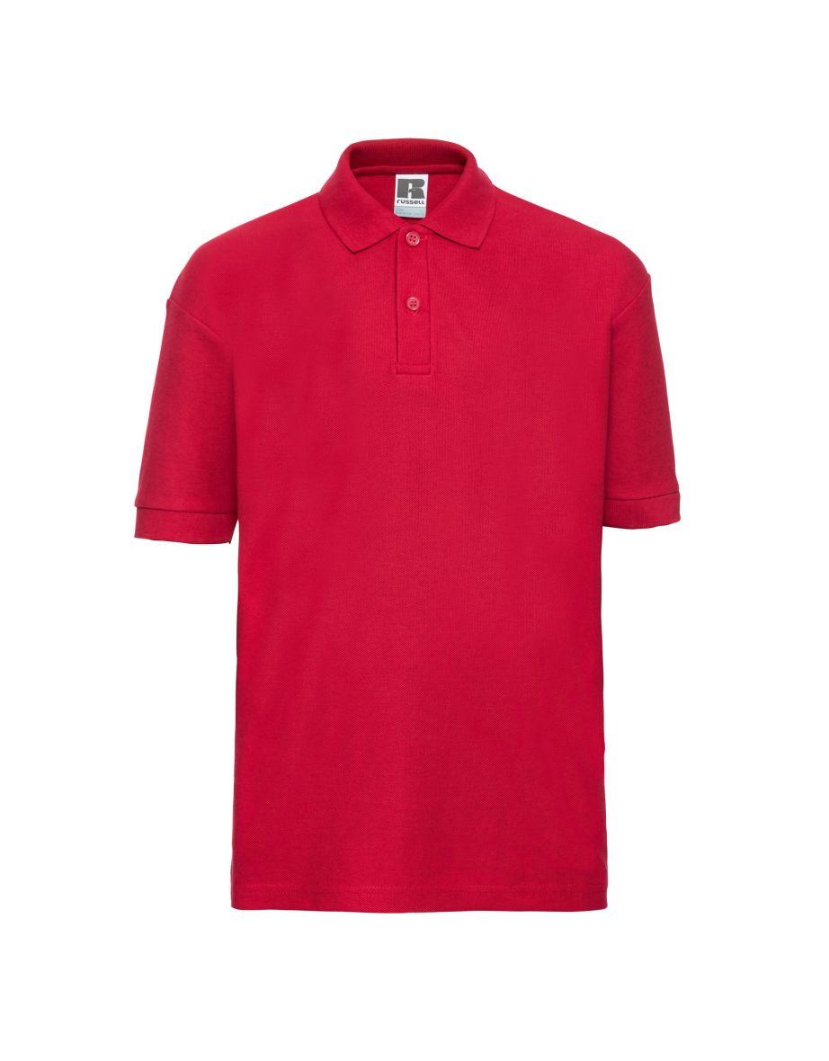 Russell Childrens/Kids Pique Polo Shirt - Classic Red