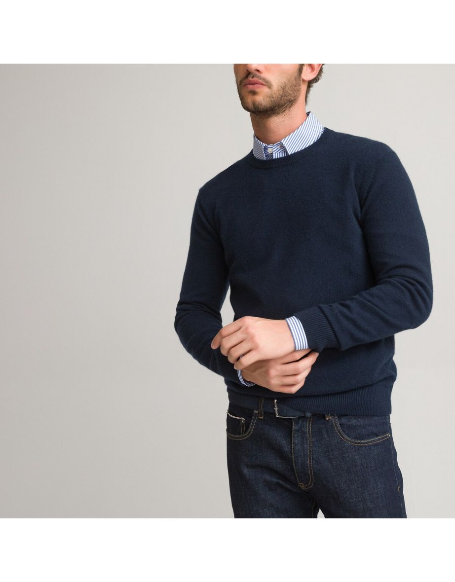 Recycled Cashmere Jumper/Sweater with Crew Neck