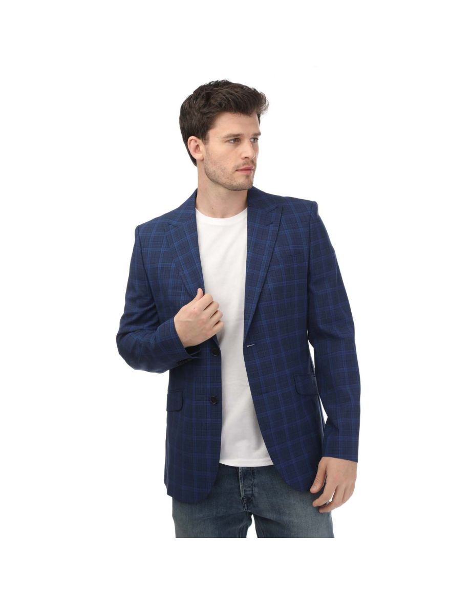 Men's Ted Baker Apolloj Slim Fit Wool Silk Blazer Jacket in Blue