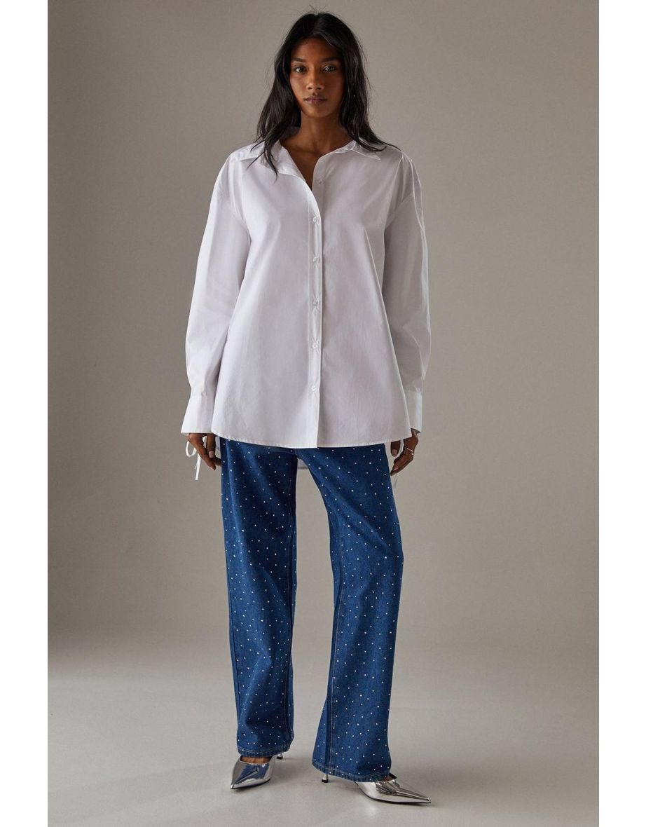 Oversized Bow Back Shirt