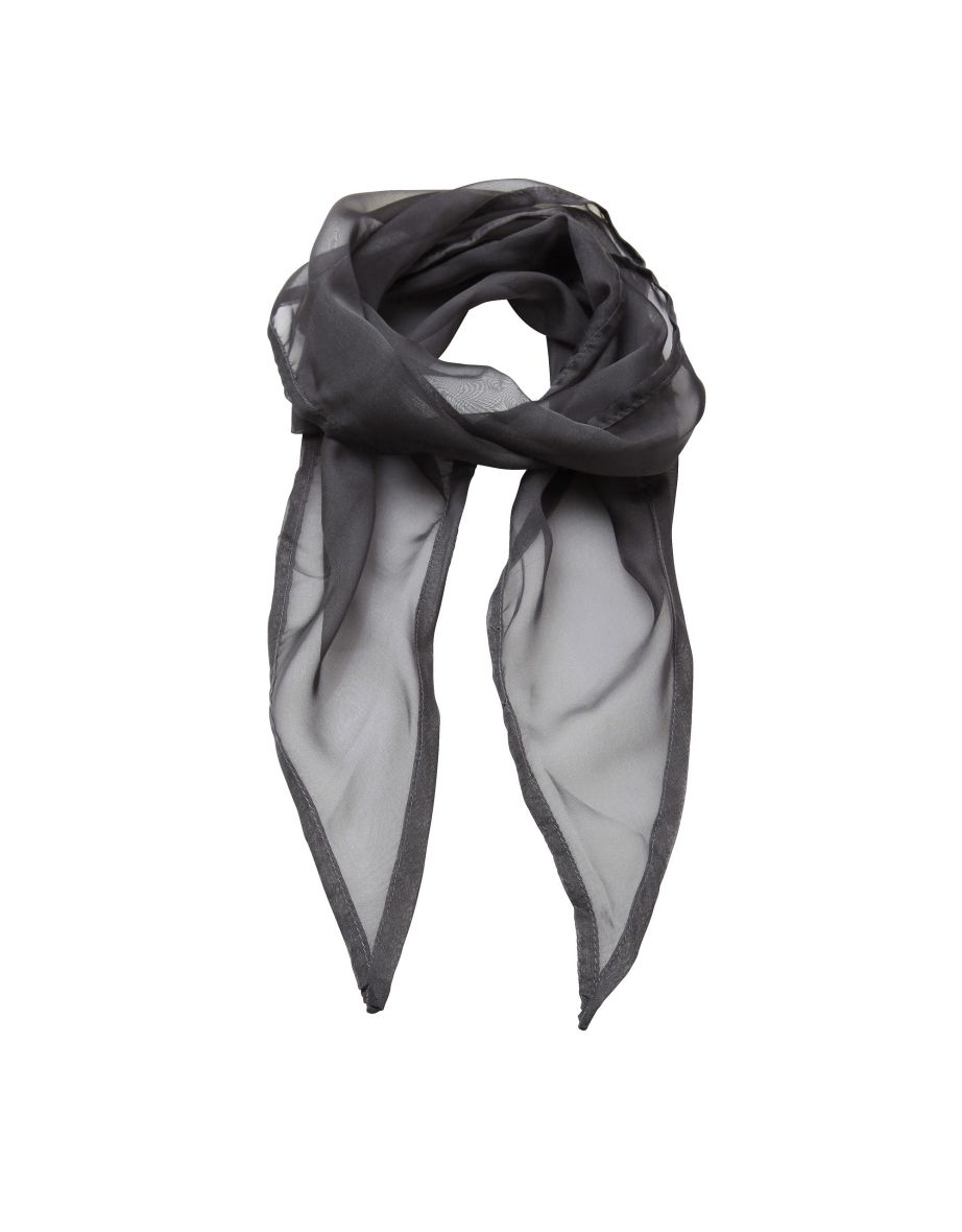 Premier Ladies/Womens Work Chiffon Formal Scarf - Dark Grey - 1