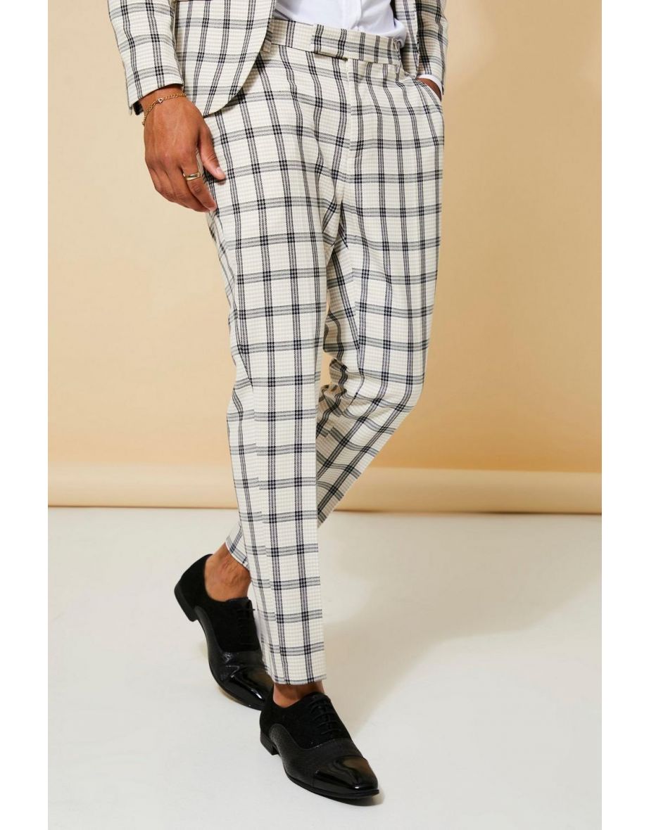 Skinny Check Suit Trousers