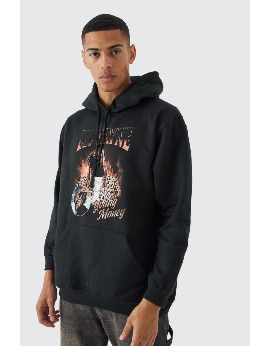 Oversized Lil Wayne Young Money License Hoodie - black