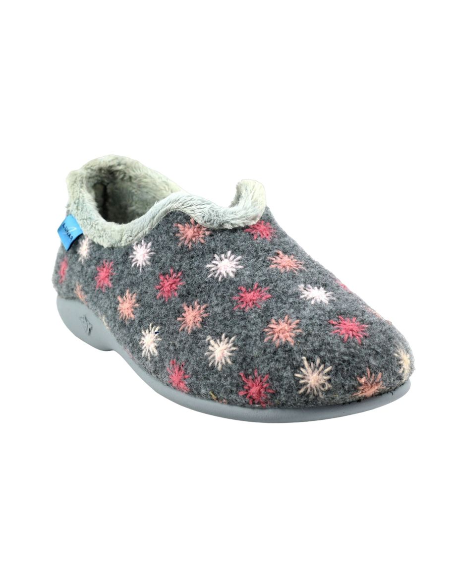 Lunar Womens/Ladies Sundance Felt Slippers - Grey