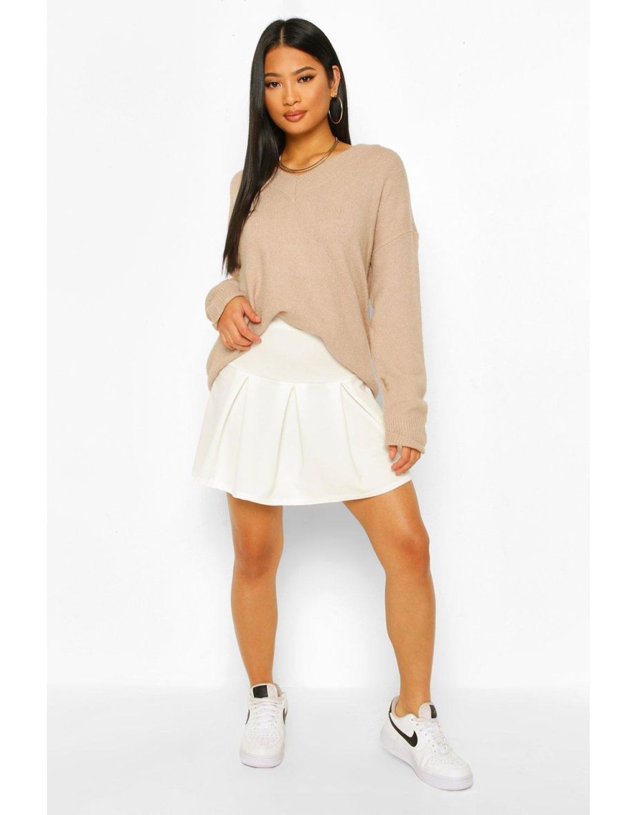 Petite Pleated Tennis Skirt - white