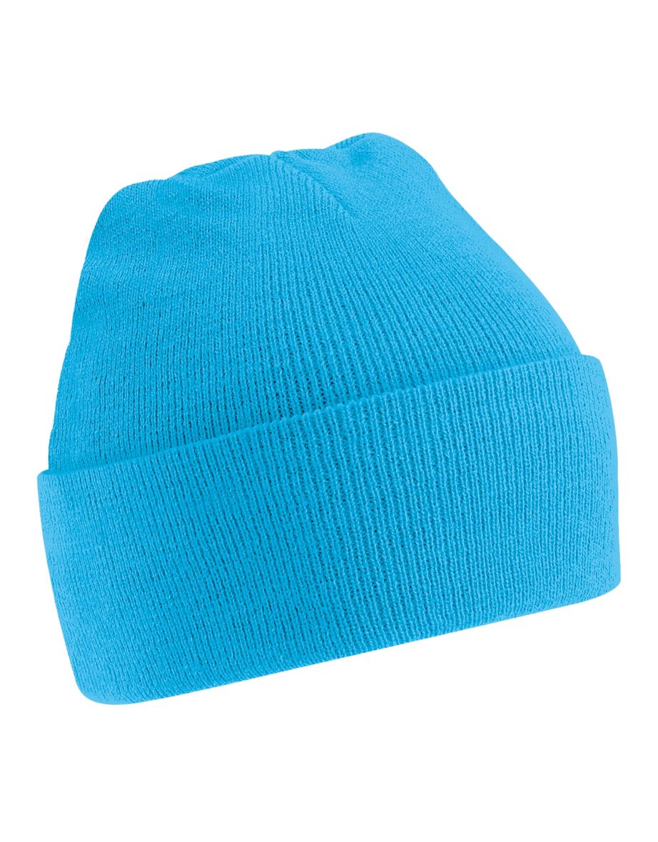 Beechfield Soft Feel Knitted Winter Hat - Surf Blue