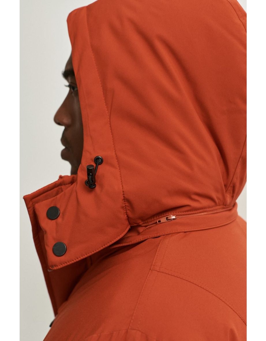 Men's Tile Standard Fit Normal Cut Hooded Cold Proof Winter Jacket - 4