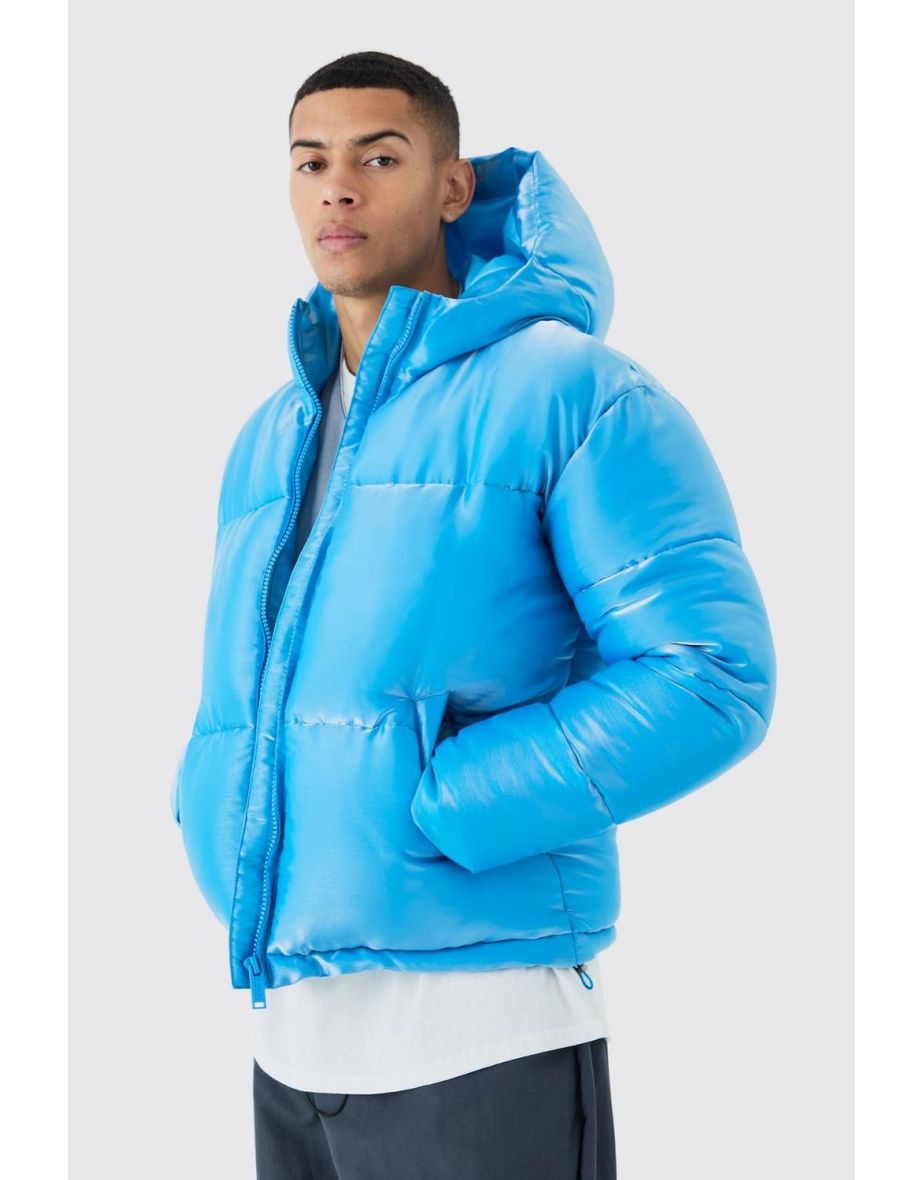 Metallic puffy jacket best sale