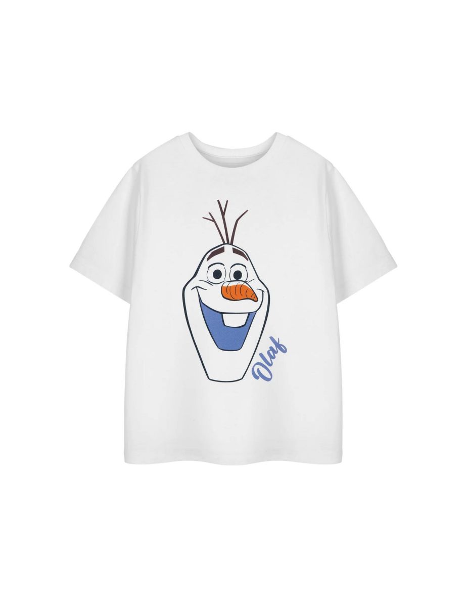 Disney Girls Olaf Short-Sleeved T-Shirt - White