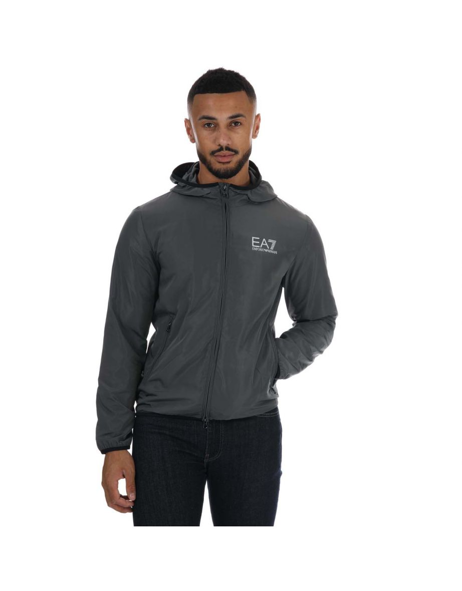 Men's Emporio Armani EA7 Core ID Bomber Jacket in Grey
