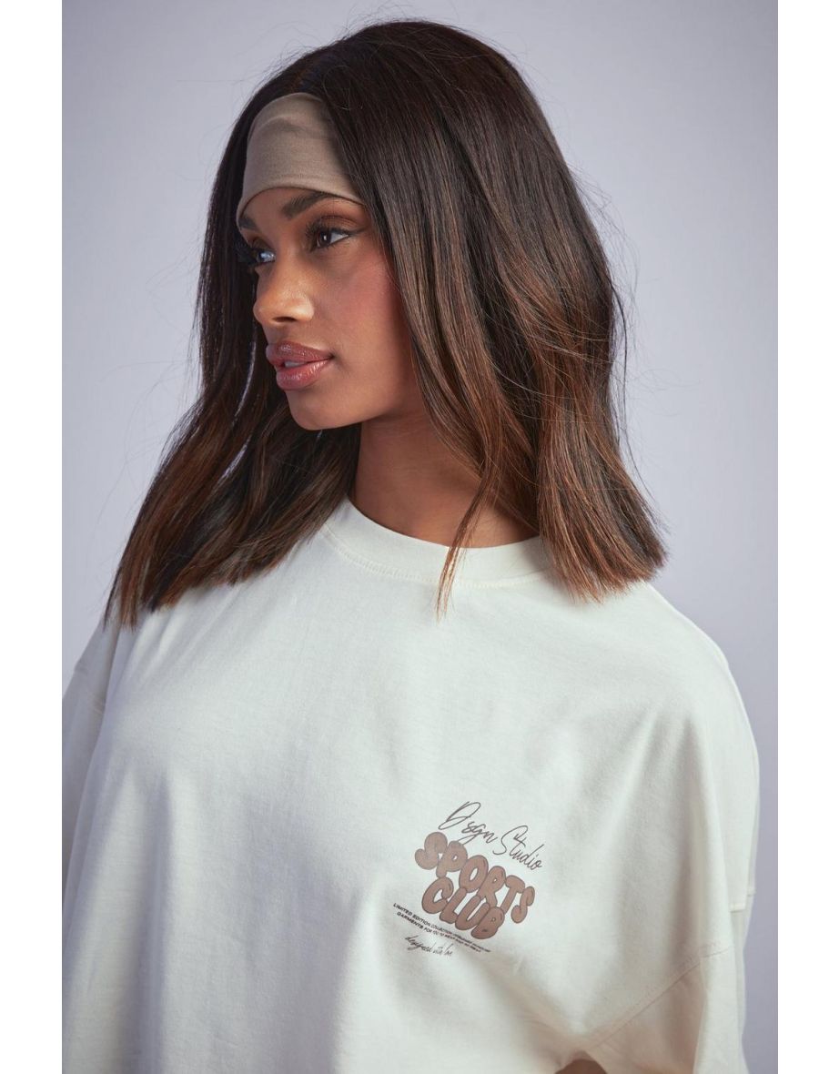 Dsgn Studio Sports Bubble Slogan Oversized T-shirt - 3