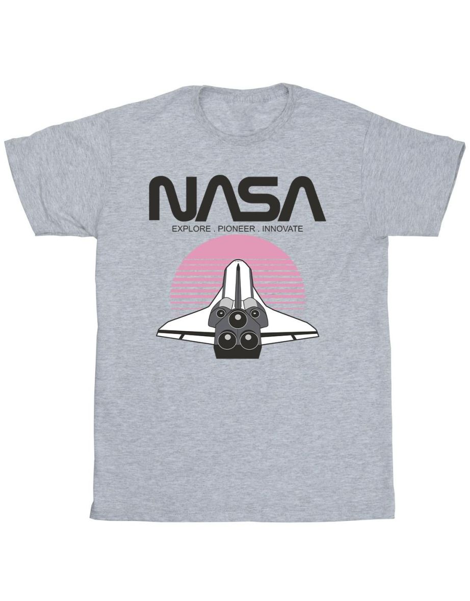 NASA Boys Space Shuttle Sunset T-Shirt - Sports Grey - 1
