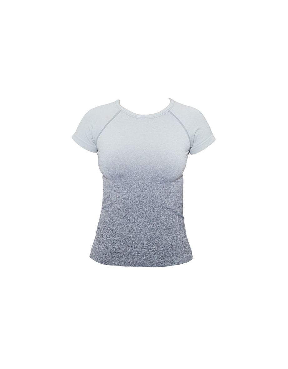 Grey Marl Ombre Gym Seamless T-Shirt - 4