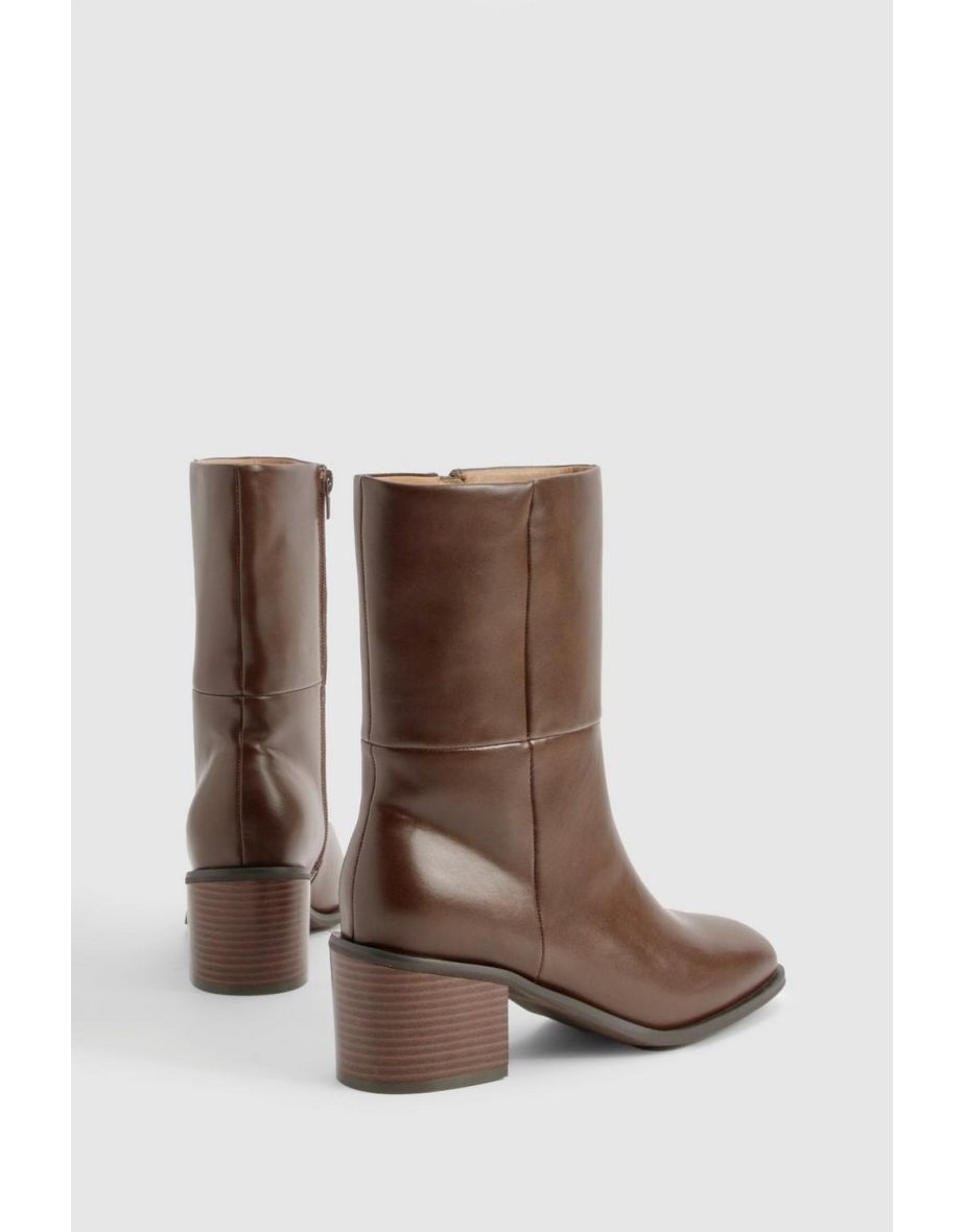 Wide Fit Chunky Panel Detail Chelsea Boots - brown - 3