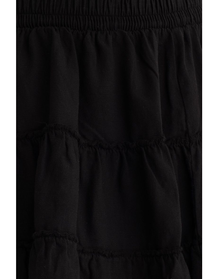 High Waist Tiered Mini Skirt - 4