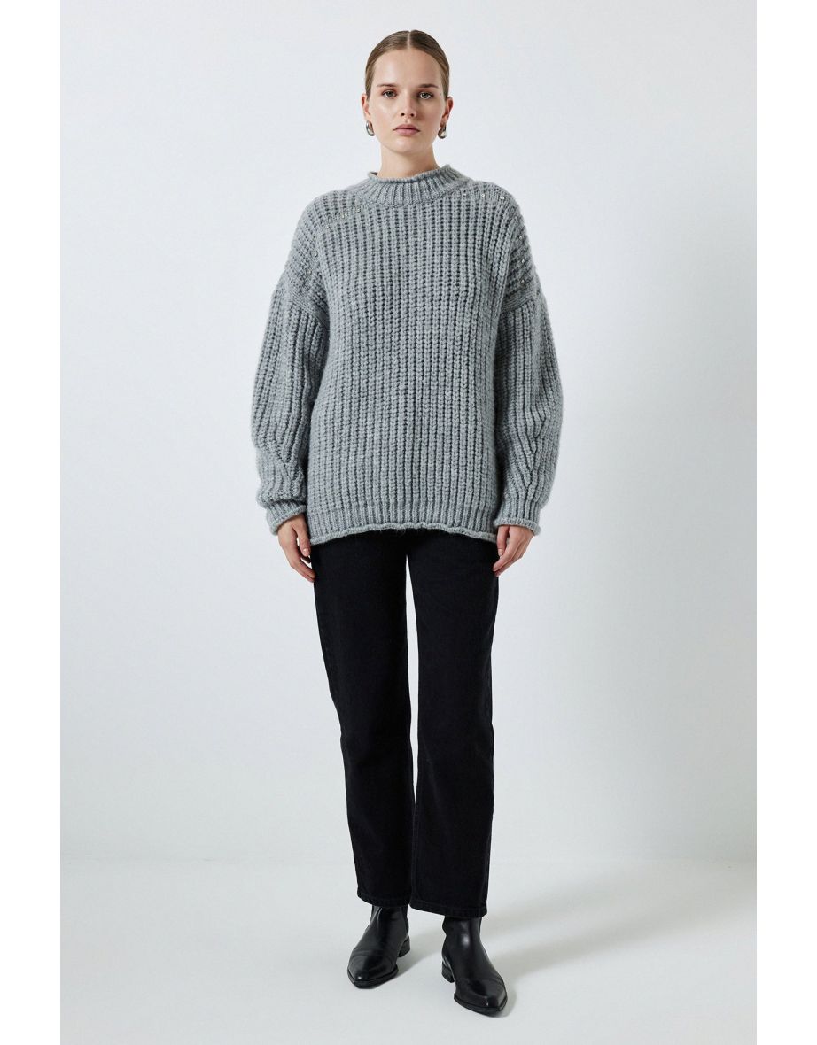 STONE DETAILED KNIT SWEATER