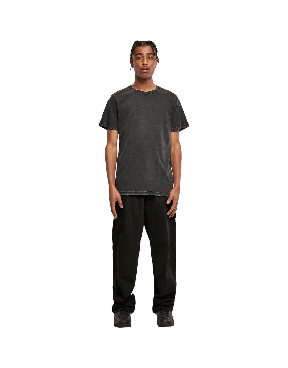 Mens Acid Wash T-Shirt - Black - 1