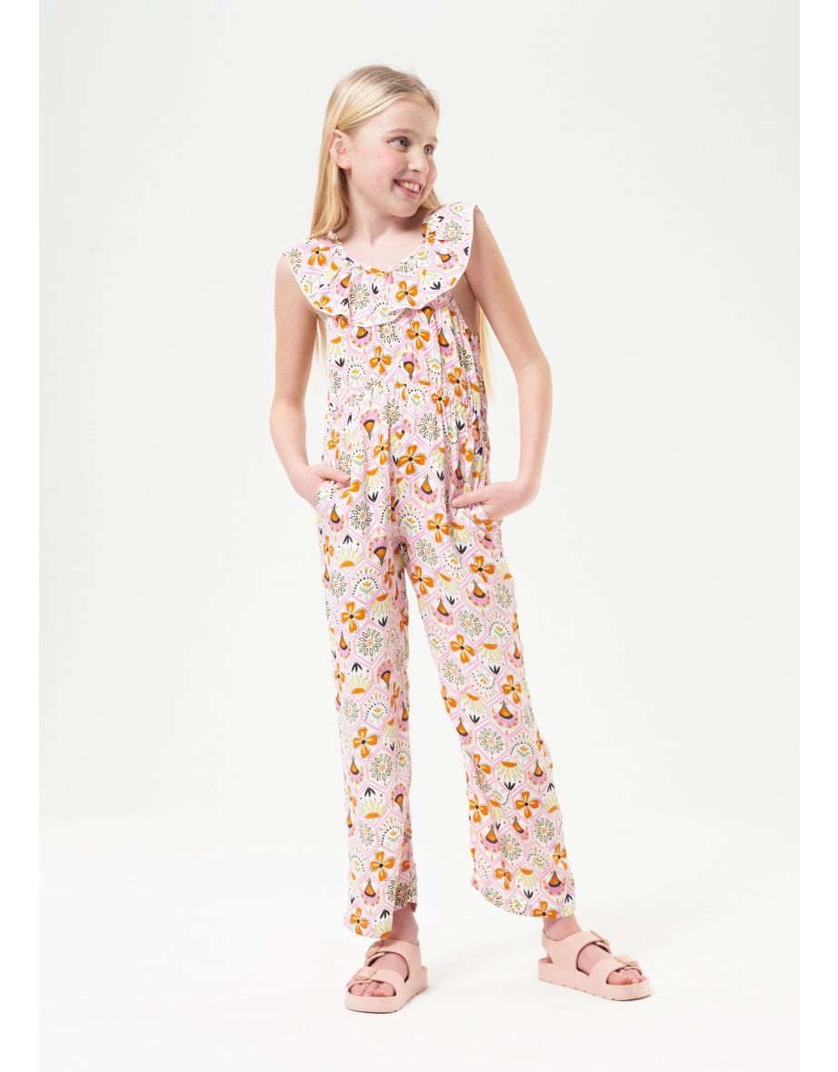 Otty Wide Leg Frill Jumpsuit