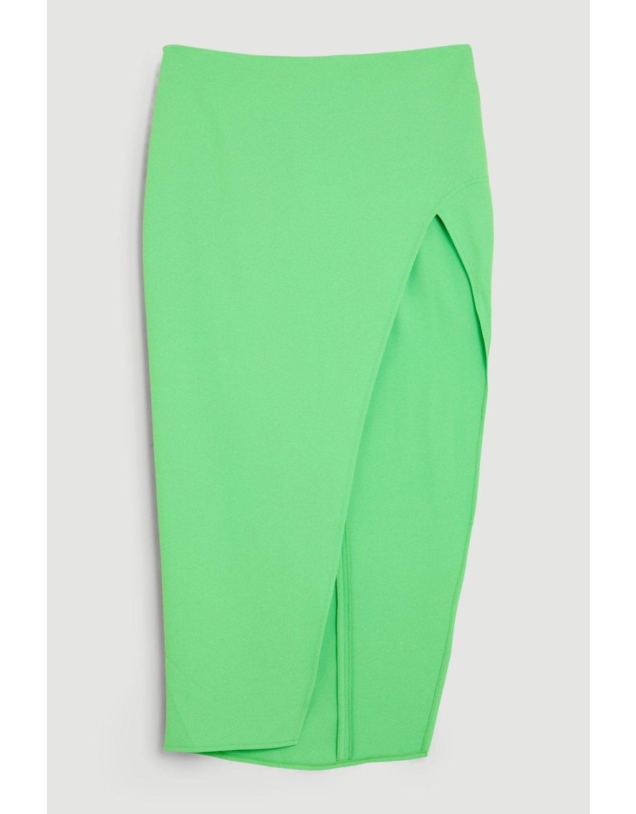 Soft Tailored Ultra High Split Midi Skirt - 3
