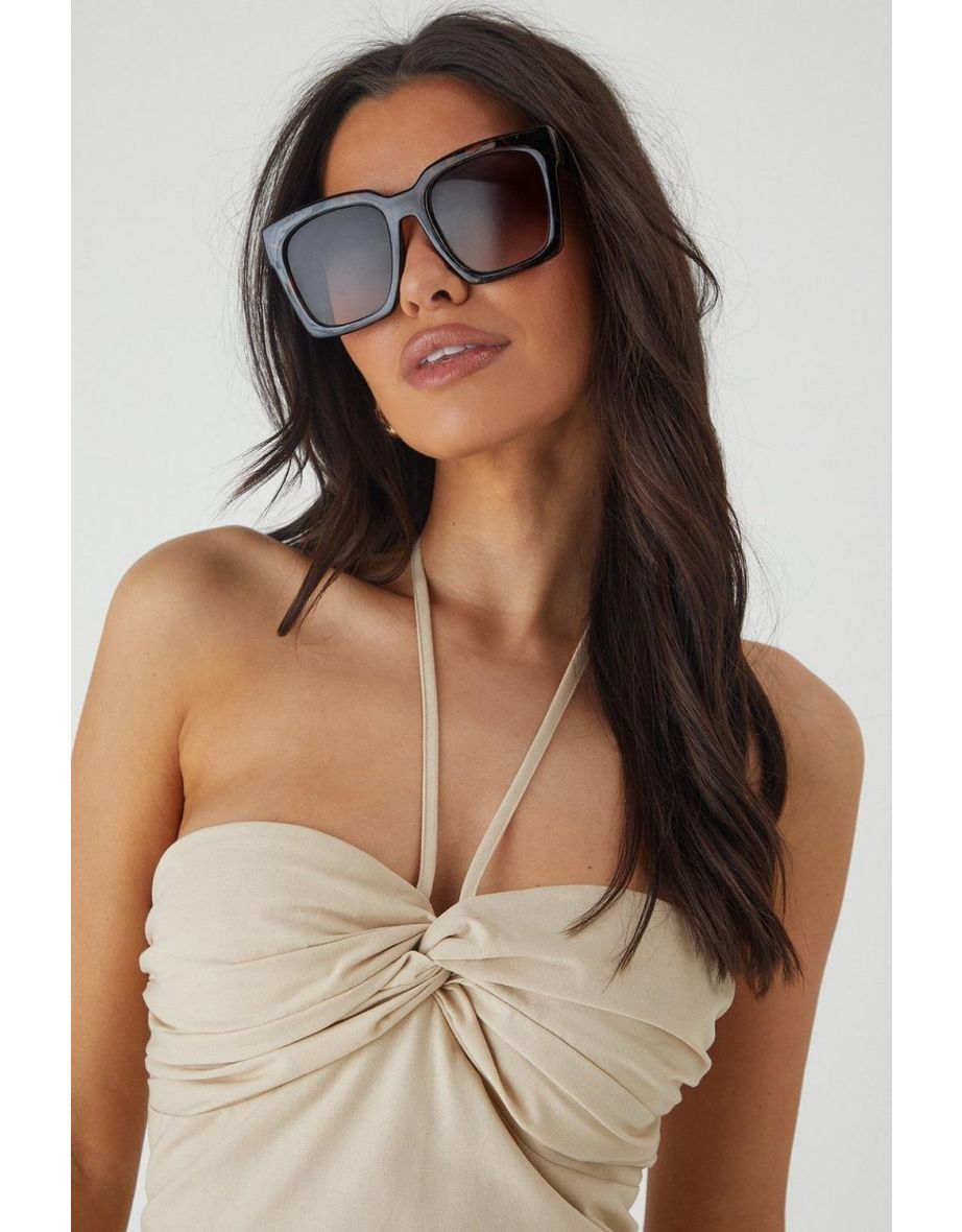 Dark Tortoise Shell Oversized Sunglasses