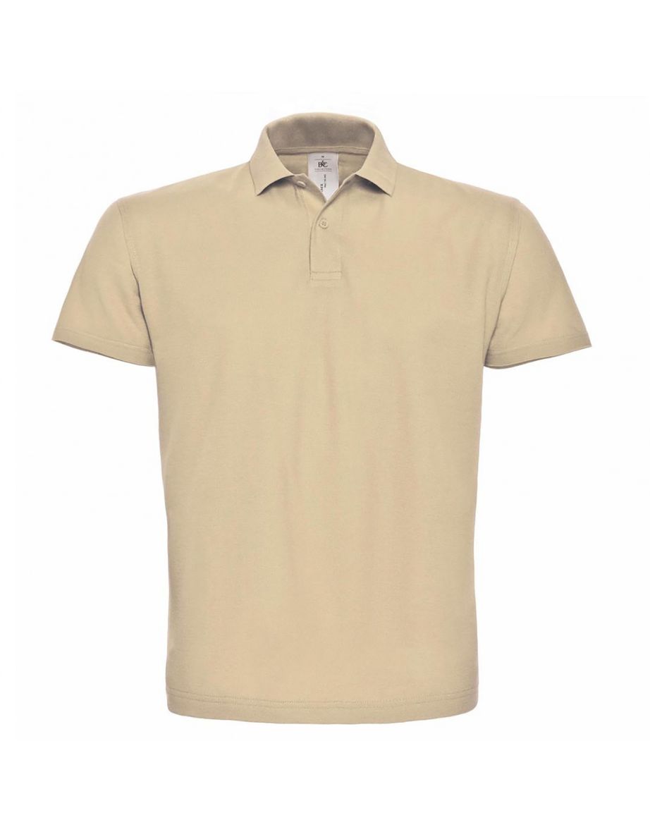 B&C ID.001 Mens Short Sleeve Polo Shirt - Sand