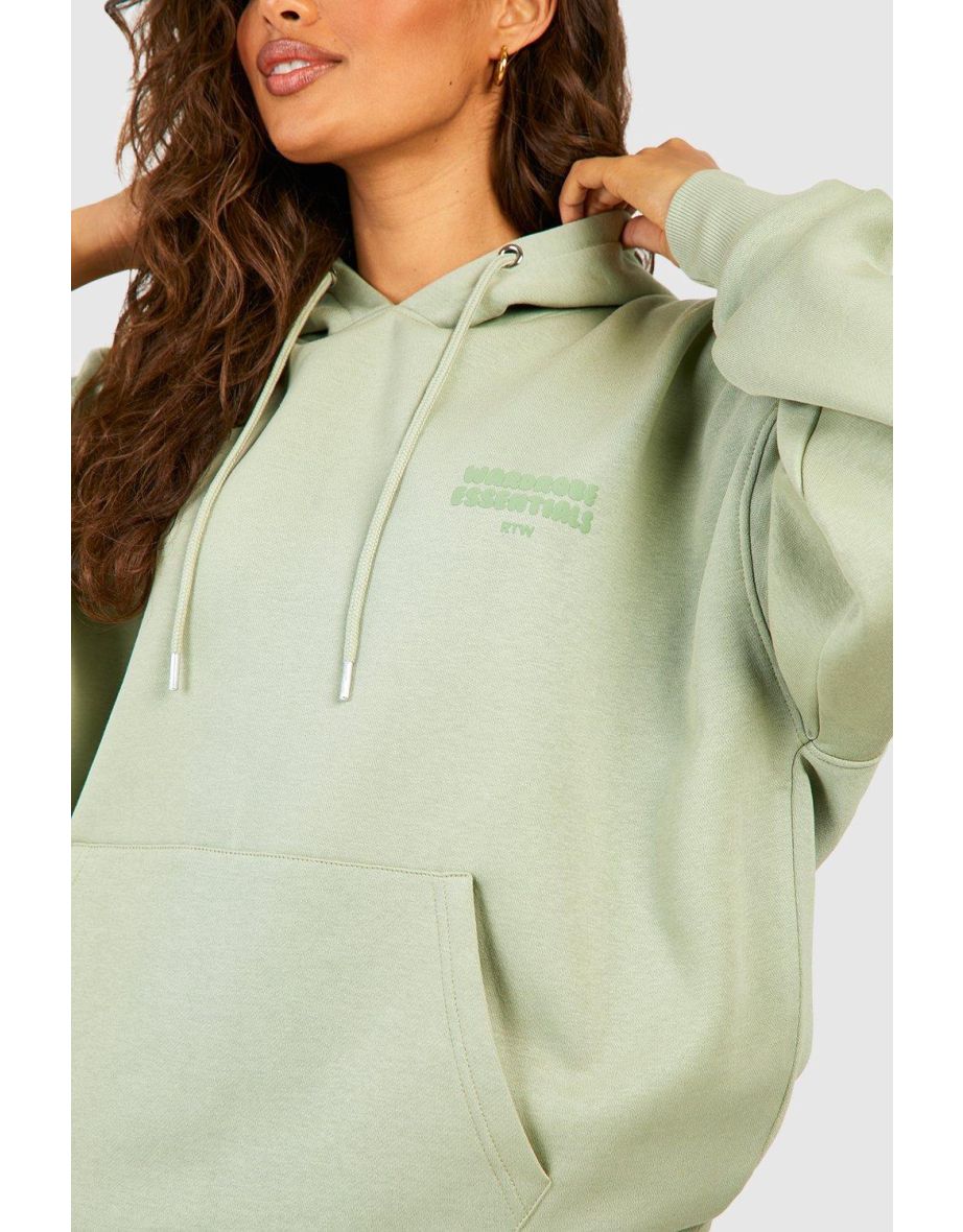 Wardrobe Essentials Puff Print Oversized Hoodie - 3